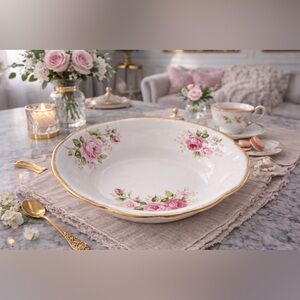 Vintage Royal Albert “American Beauty” Oval Serving Bowl – Bone China England
